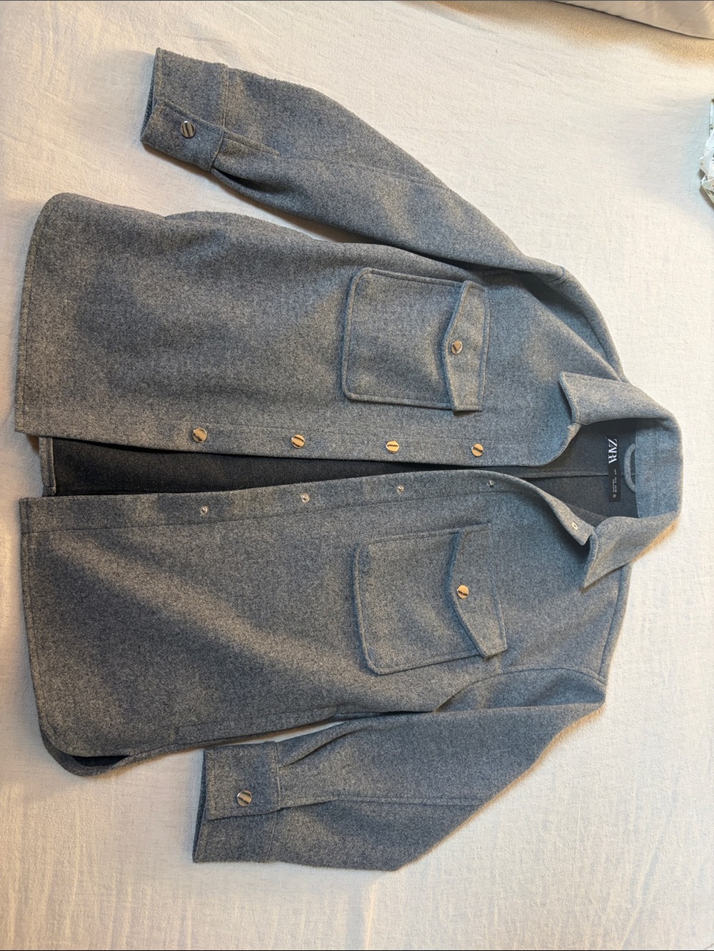 Zara Men’s Grey Military Field Jacket